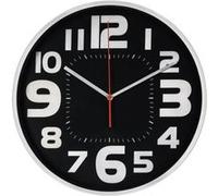Hama Horloge murale Emotion, Ø 30 cm, silencieuse, argent/noire Argent G