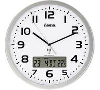Horloge murale radio-pilotée "Extra" av. indic. de date et de tempér.