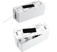 Hama Kabelbox Marbre Conception Gestionnaire Cargo Box Kabel-Organizer