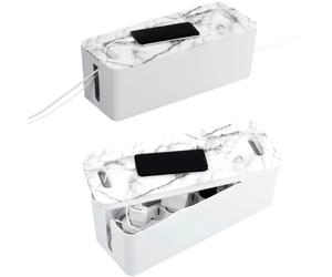 Hama Kabelbox Marbre Conception Gestionnaire Cargo Box Kabel-Organizer