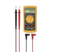 Hama Multimètre numérique CAT III 300 V – Mesure tension et courant CA/CC, testeur, compact, jaune