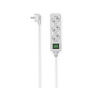 Hama Multiprise 3 Prises avec Interrupteur- 16A - 3680W (Prise Multiple avec Rallonge Electrique de 3 m, Bloc 3 Prises Type F Schuko Compatible France, Securité Enfant) Blanc