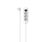 Hama Multiprise, 3 prises, interrupteur, pos. inter. opt., 1,4 m, blche