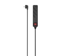 Hama Multiprise 3 Prises Interrupteur Protection Contre surtension - 16A-3680W (Prise Multiple Rallonge Electrique 1.4m, Securité Enfant, Bloc 3 Prises Schuko Compatible France) Noir
