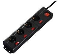 Hama Multiprise, 4+1, 4 prises, réglage individuel, noire G