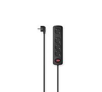 Hama Multiprise 4 Prises Terre Interrupteur Accroches Murales 16A /3680W (Prise Multiple Rallonge Electrique 1.5m, Securité Enfant, Gestion Câbles, Bloc 3+1 Prises Schuko Compatible France) Noir