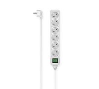 Hama Multiprise 6 Prises avec Interrupteur- 16A - 3680W (Prise Multiple Rallonge Electrique 3m, Bloc 6 Prises Type F Schuko Compatible France, Securité Enfant) Blanc