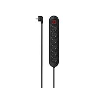 Hama Multiprise 6 Prises avec Interrupteur Bien placé- 16A - 3680W (Prise Multiple Rallonge Electrique 1.4m, Securité Enfant, Gestion de Câbles, Bloc 6 Prises Type F Schuko Compatible France) Noir