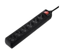 Hama Multiprise 6 Prises, Interrupteur Lumineux, Cordon 3m, Noir | Rallonge Électrique Prises Type F Schuko Compatible France, Economie Energie, Idéal Salon Bureau Atelier Meuble TV Garage