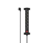 Hama Multiprise, 6 Prises, Protection Contre surtension., 360°, Interrupteur,1,4m, Noir