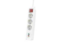 Hama Multiprise USB A/C - Blanc