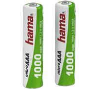Hama Pack de 2 Piles Rechargeables 1000mAh AAA HR03