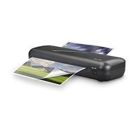 Hama Plastifieuse A4 A5 A6 Cartes de Visite (Kit de Plastification 4en1 avec Feuille Film Laminage Thermique ep. Max 80-125 Microns, Plastifieuse à chaud, Règle de coupe, Chauffe rapide) Noir