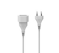 Hama Rallonge éléctrique 5m (Prolongateur Extension câble d'alimentation Prise Plate Europénne pour l'intérieur) Blanc