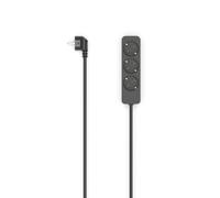 Hama Rallonge Multiprise 3 Prises 16A avec Terre (Cordon 1.4m, Bloc Prises Type F Schuko Compatible France, Sécurité Enfants, 3680W, Idéal Bureau PC luminaires, Atelier, Meuble TV, Garage) Noir