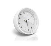 Hama Réveil radiopiloté "Roundly" (avec affichage analogique, heure et minute, avec réglage automatique ) Blanc