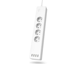 Hama Smarte WLAN-Steckdosenleiste 4-fach, einzeln schaltbar, Überlastsch., 4xUSB (00176628)
