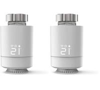 Hama Tête Thermostatique Connectée et Intelligente WiFi (pour Kit de Chauffage Connecté 00176592 Compatible Alexa Google Home, Robinet Intelligent pour Radiateur à Eau Chaude) Blanc (Lot de 2)
