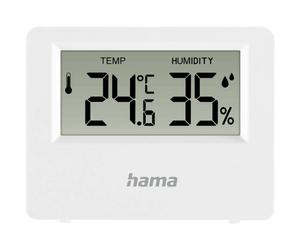 Hama Thermometer und Hygrometer Ebro, digital, für innen oder außen, Weiß
