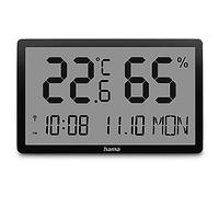 Hama Thermometer und Hygrometer Lombok, digital, für innen, Schwarz