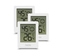 Hama Thermomètres et hygromètres numériques d'intérieur Lot de 3 Blanc