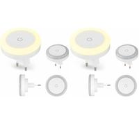 Hama Veilleuse LED 'Touch' Interrupteur Tactile (Lampe de nuit pour prise murale, Veilleuse Enfant Prise Electrique, Capteur Crépusculaire, Idéal Chambre Bébé Cuisine Couloir Escalier Salon)