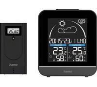 Hama Wetterstation \ La Gomera\ , mit Außensensor, Funk, Wecker, Schwarz 00222218 Station météo radiopilotée