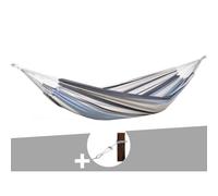 Hamac 1 Place Salsa Marine En Polycoton + Kit Fixation Smartrope - Amazonas Multicolore