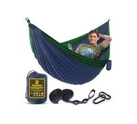 Hamac 2 Places,Pliable,Ultra-Léger et Portable,Hamac Extérieur avec Capacité de 350 kg,Idéal pour Jardin,Camping,Voyage,Sarcelle