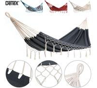 Hamac à franges 320x150cm en coton/polyester - Couleur au choix - Charge 300 kg