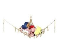 Hamac à jouets, hamac de rangement pour animaux en peluche, jouets en corde de coton tressé HAOBUY-Jaune 120*90cm Jaune G