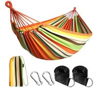 Hamac - Anyoo - P - Portable En Toile Coton - Sangles Respectueuses Des Arbres - Capacité 300 Kg Multicolore