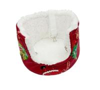 Hamac avec Doublure Peluche Rembourré , S , Rouge | Sécurisé, Niche Suspendue, confortable, Lit Suspendu avec Crochets, pour Intérieur, Cochons D'In