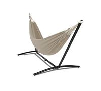 IDMarket - Hamac avec Support métal Noir et Toile Taupe