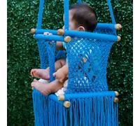 Hamac bébé macramé celeste