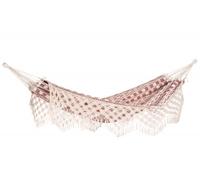 Hamac brésilien XXL RIO style Boho bordeaux macramé 3 personnes