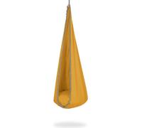 Hamac-chaise-cocon - balançoire pour enfants - confortable et sûr - coton - jaune miel