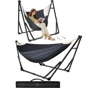 Hamac chaise suspendue support - Cadre pliable - 200 kg - Jardin, terrasse et camping