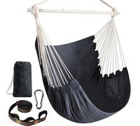 Hamac confortable - Tissu en coton - Pour l'intérieur et l'extérieur - Siège de détente - Durable - Chambre à coucher et terrasse