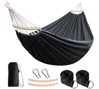 Hamac - Coton - 200 kg - 270 cm - Avec sangles d'arbre - Pour jardin et terrasse
