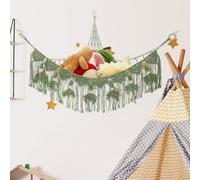 Hamac d'angle pour Animaux en Peluche - capacité - Filet de Rangement pour Jouets en Peluche - Filet de Rangement pour Ours en Peluche - Filet de Rangement à Pompons - Support Mural pour Jouets