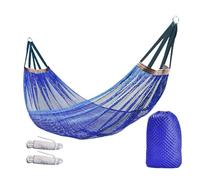 Hamac de camping, balançoire d'arbre d'extérieur avec filet, 260 x 130 cm, tissu respirant et léger, lit à suspendre portable pour arrière-cour, jardin, balcon, randonnée, voyage
