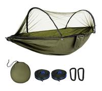 Hamac de Camping, Hamac de Voyage Ultra-Léger 270 × 140 cm,Hamac Moustiquaire, Hamac Robuste et Durable avec Sac de Rangement