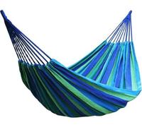 Hamac de jardin et de camping - bleu-vert, portable, 1,6 mètre