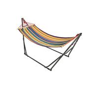 Hamac de Jardin Outsunny Acier 270x100x94cm multicolore
