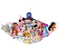 Hamac de rangement pour animaux en peluche extra large | Peut contenir 5,4 kg | Organiseur d'angle pour animaux en peluche | Filet en peluche pour animaux en peluche | Rangement étouffant, jolie