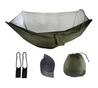 Hamac de Voyage Ultra-léger Camping avec moustiquaire|300 kg de capacité de Charge,2 mousquetons Haut de Gamme,2 x élingues e