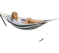 Hamac, dimensions : 279,4 cm x 100 cm x 106,7 cm, capacité de charge : 204 kg, 100% coton, montage sans outils, portable avec sac de transport