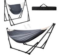 Hamac et Chaise - ANYOO - Double Usage - Pliable - Acier Haute Qualité - 200 kg
