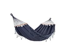 Hamac graphik anthracite à franges 300x140cm certifié fsc 100%